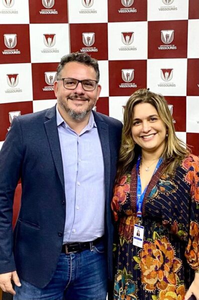 Felipe Masid e Dra Cristiane Siqueira, Pró-reitora da UniVassouras
